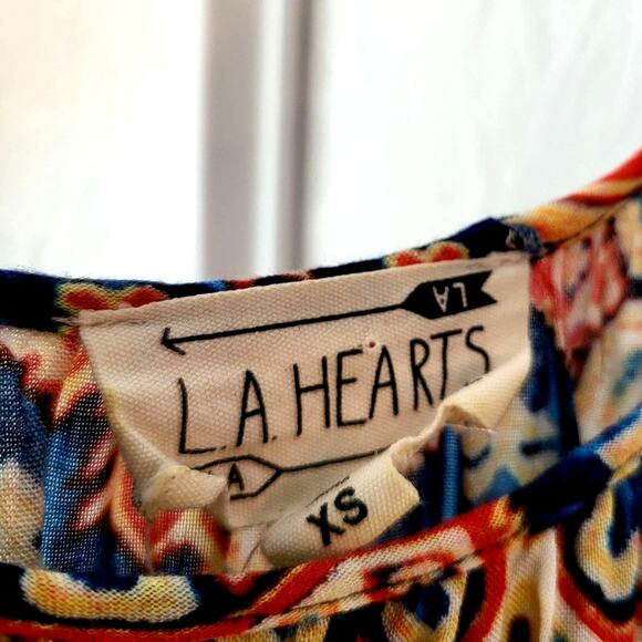 LA Hearts Boho Bohemian XS Small Top Blouse Crop Top Gypsy Festival Hippie #006 - Picture 10 of 13